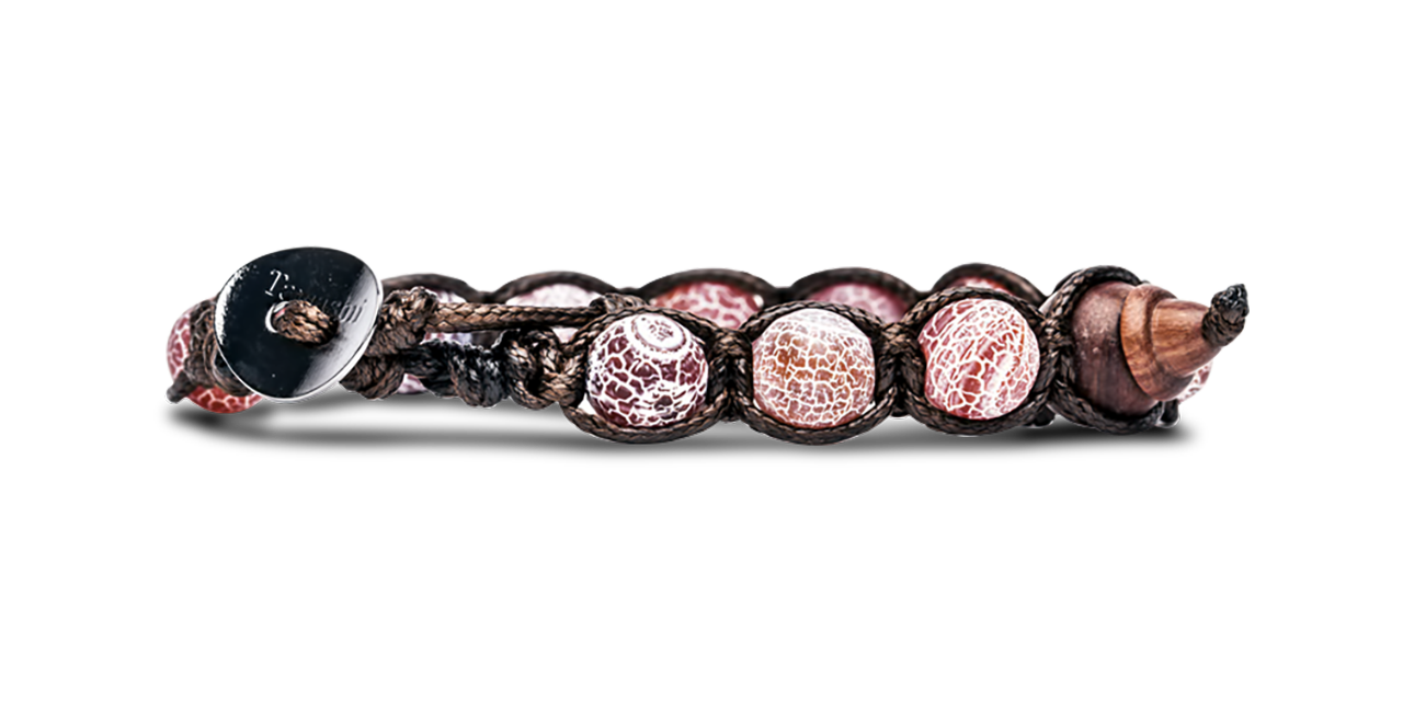 Tamashii Bracciale Agata Rossa Scura - BLACKS900-213 - Braccialetto Etnico