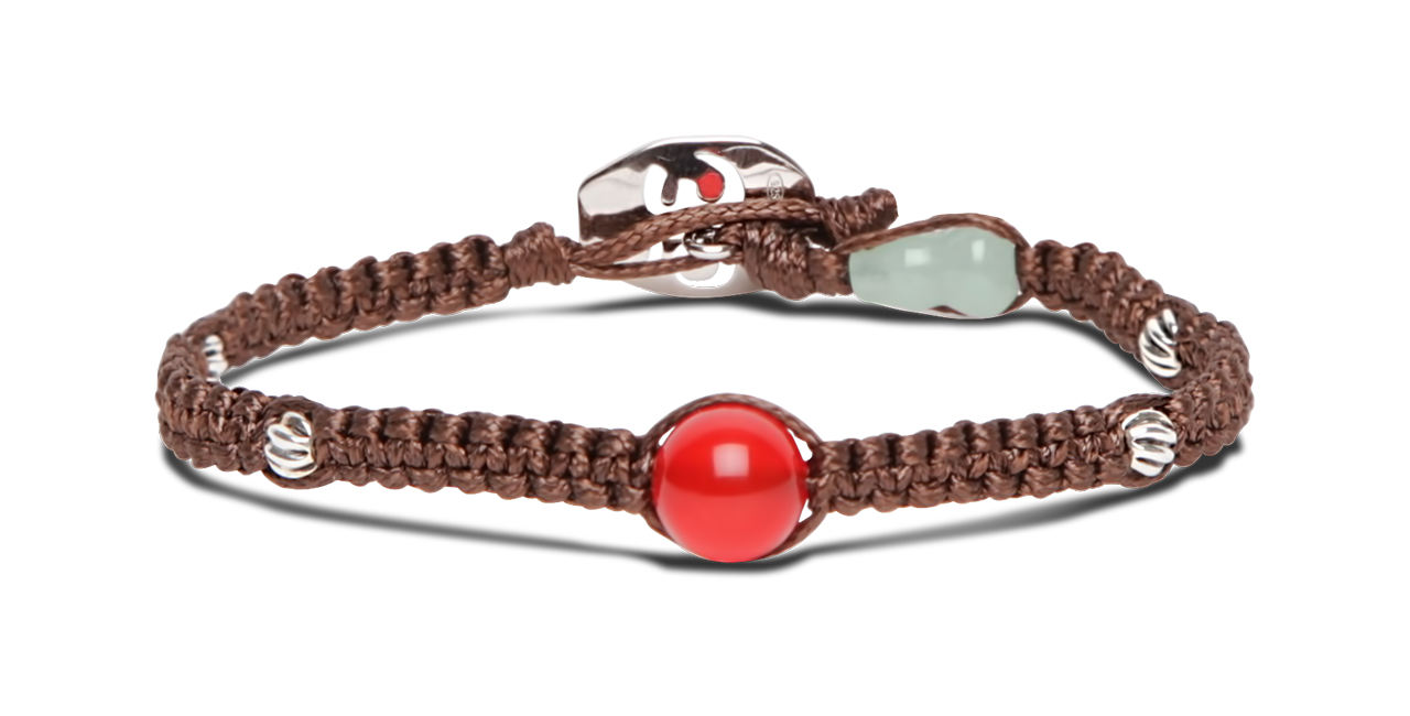 Tamashii Bracciale Unisex In Giada Verde Lago – Gioiello Tibetano Fatto A Mano Con Pietre Naturali