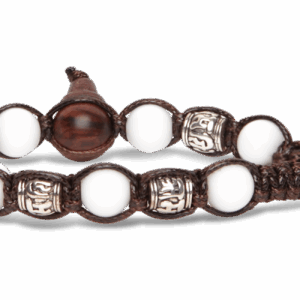 with 925 Silver and White Agate