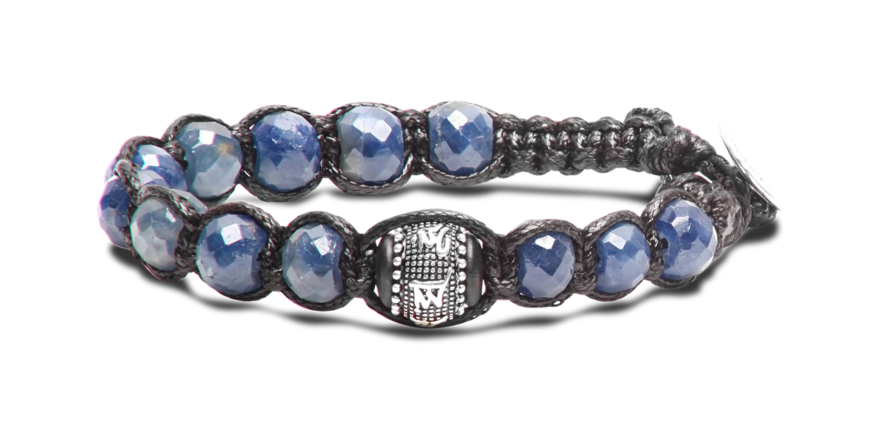 TAMASHII Bracciale Unisex Ruota Della Preghiera Con Pietre Sodalite, Realizzato A Mano E Benedetto