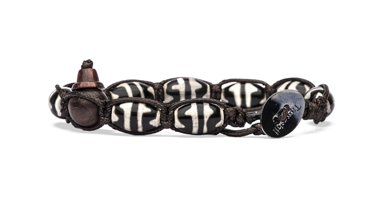 Bracciale Tamashii BkraShi – Onice Naturale – Simbolo Saggezza – Benedetto Dai Monaci Tibetani – Unisex – Originale